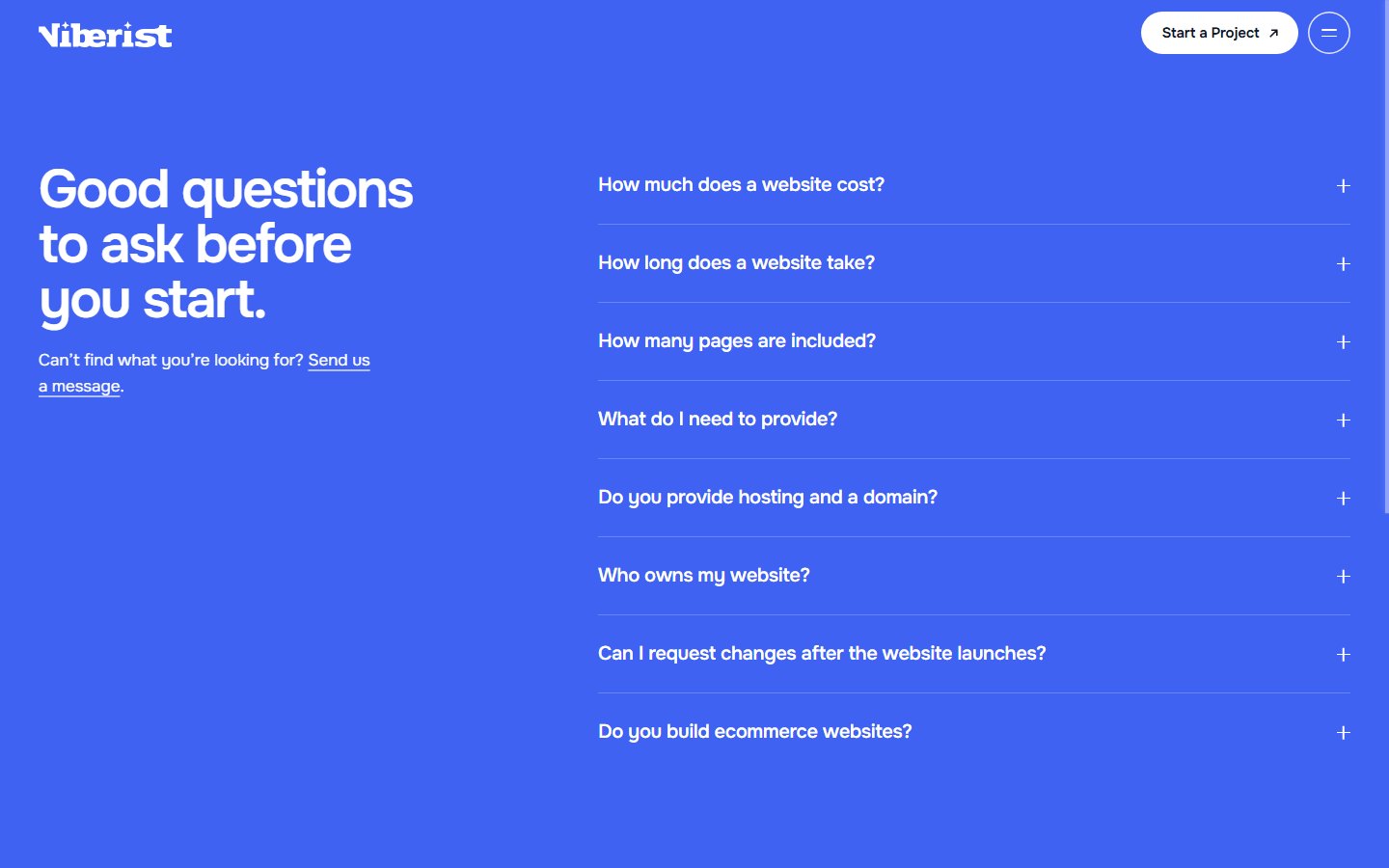 FAQ section