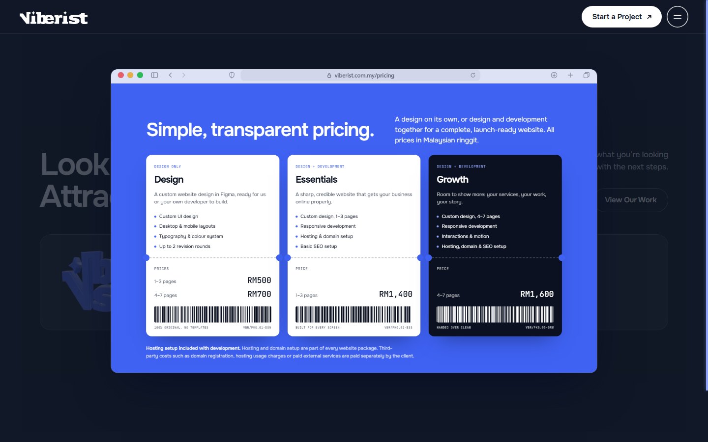 Pricing shown as three tickets inside a browser window